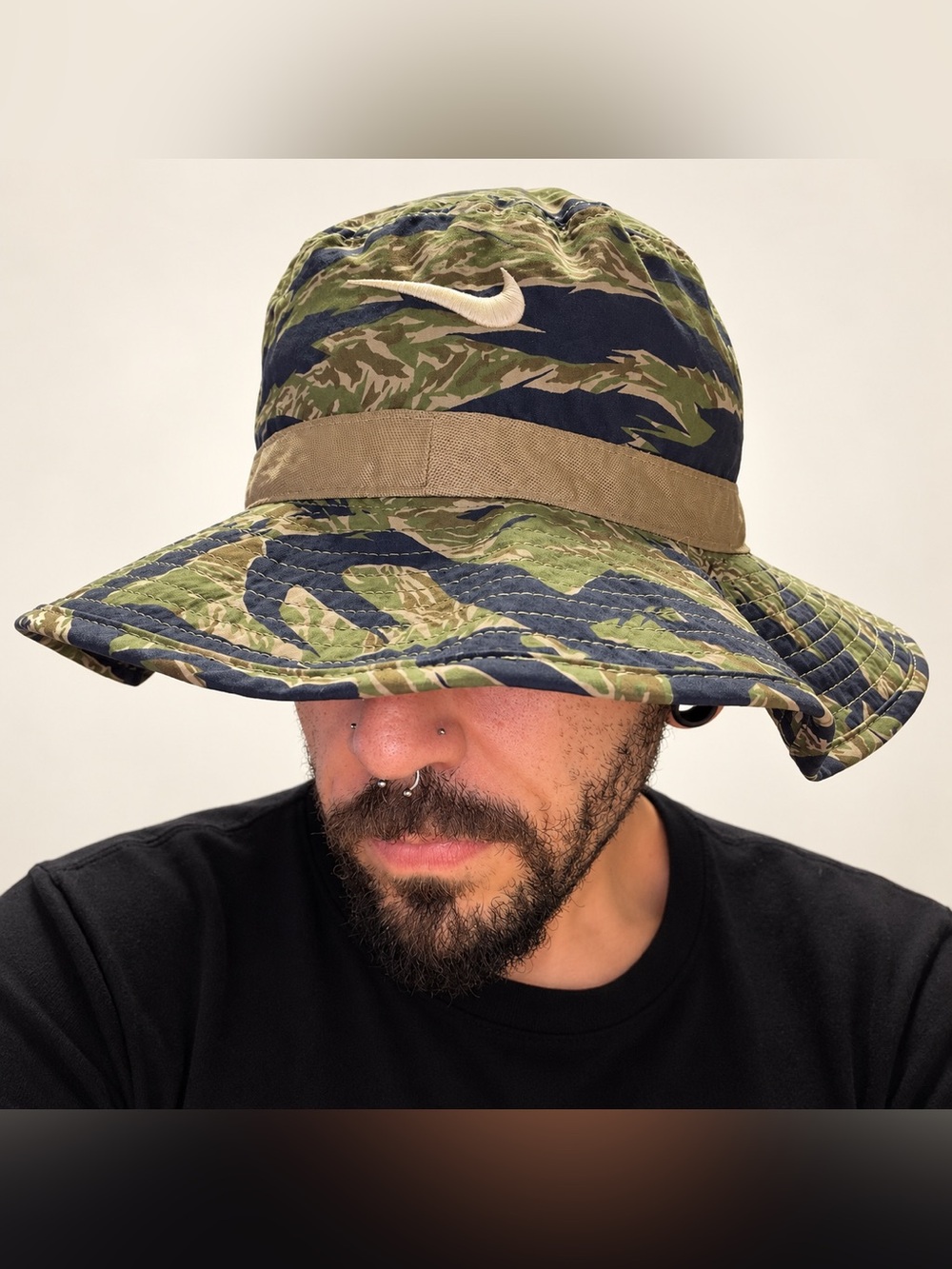 Nike Dri-FIT Camo Wide Brim Boonie Bucket Hat Green